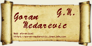 Goran Medarević vizit kartica
